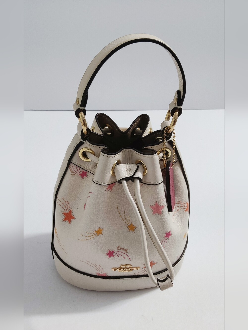 Coach Dempsey Drawstring Bucket Mini Leather Bag. Excellent Condition. - Picture 2 of 11